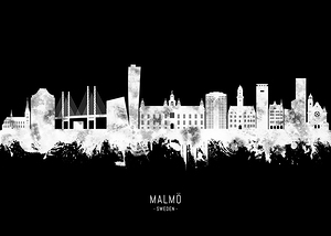 Malmo Sweden BW