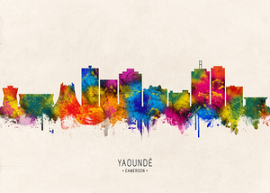 Yaounde Cameroon Skyline Beige