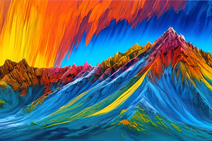 Illustration of Abstract Mountain