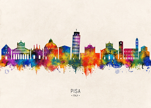 Pisa Italy Skyline Beige