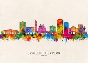 Castellon de la Plana Spain Skyline Beige