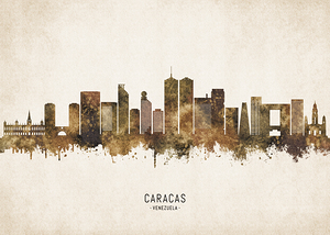 Caracas Venezuela Cityscape Vintage