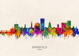 Springfield Illinois Skyline Beige