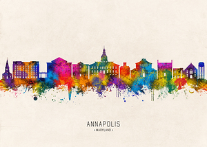 Annapolis Maryland Skyline Beige