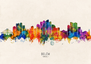 Belem Brazil Skyline Beige
