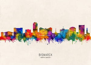 Bismarck North Dakota Skyline Beige