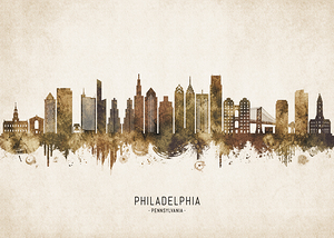 Philadelphia Pennsylvania Cityscape Vintage