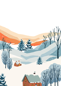 Winter landscape background. a