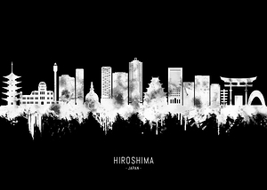 Hiroshima Japan BW