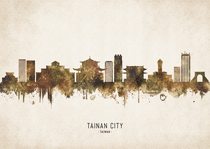 Tainan City Taiwan Cityscape Vintage