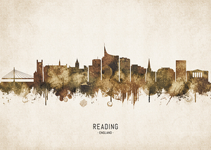 Reading England Cityscape Vintage