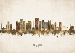 Tel Aviv Israel Cityscape Vintage