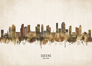 Queens New York Cityscape Vintage