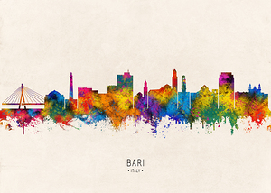 Bari Italy Skyline Beige