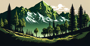 Natural mountain scenery