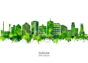 Durham North Carolina Cityscape