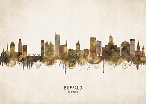 Buffalo New York Cityscape Vintage
