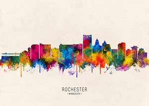 Rochester Minnesota Skyline Beige