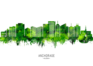 Anchorage Alaska Cityscape
