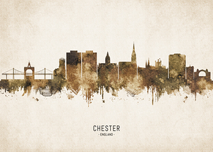 Chester England Cityscape Vintage