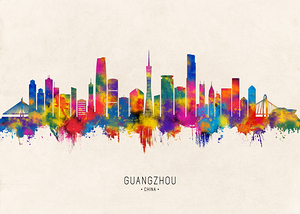 Guangzhou China Skyline Beige