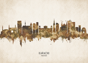 Karachi Pakistan Cityscape Vintage