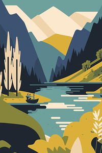 Waterfall nature landscape  