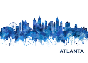 Atlanta Georgia Skyline Blue