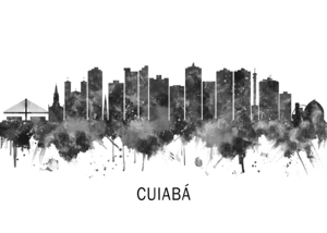 Cuiaba Brazil Skyline BW