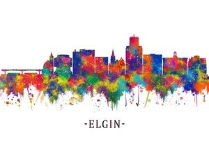 Elgin Illinois Skyline
