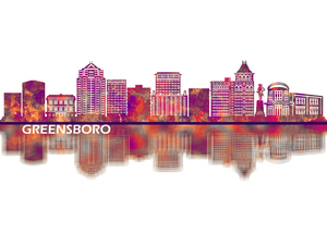 Greensboro North Carolina Skyline