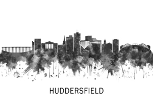 Huddersfield England Skyline BW