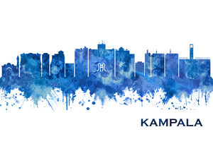 Kampala Uganda Skyline Blue