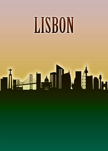 Lisbon Skyline Minimal