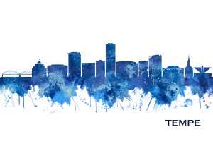 Tempe Arizona Skyline Blue