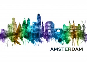 Amsterdam Netherlands Skyline