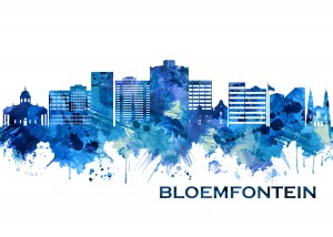 Bloemfontein South Africa Skyline Blue