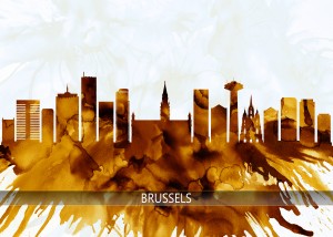 Brussels Belgium Skyline
