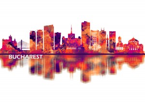 Bucharest Romania Skyline