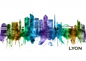Lyon France Skyline