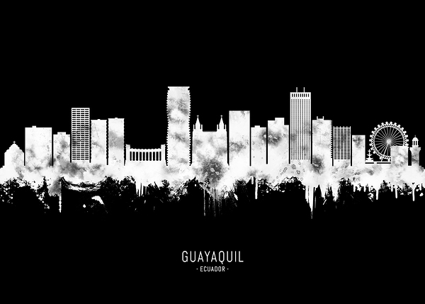 Guayaquil Ecuador BW Print