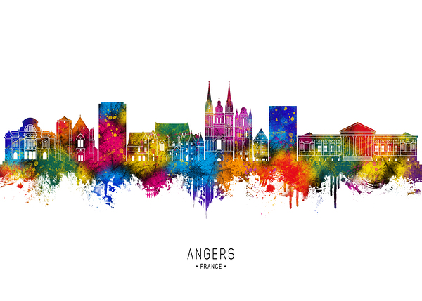 Angers France Skyline Print