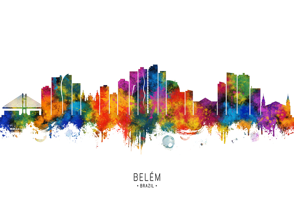 Belem Brazil Skyline Print