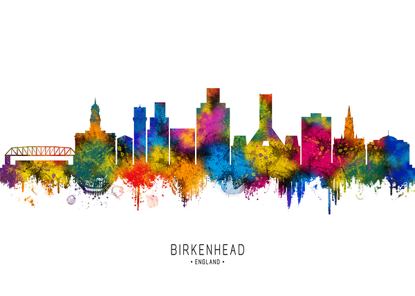 Birkenhead England Skyline Print