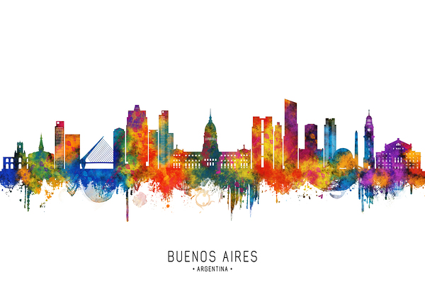 Buenos Aires Argentina Skyline Print