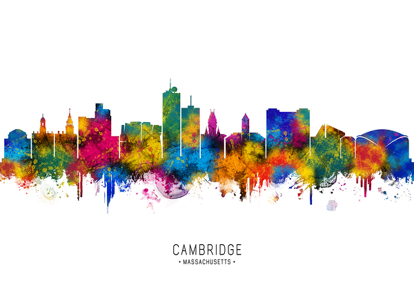 Cambridge USA Skyline Print