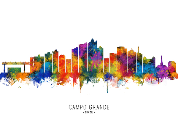 Campo Grande Brazil Skyline Print