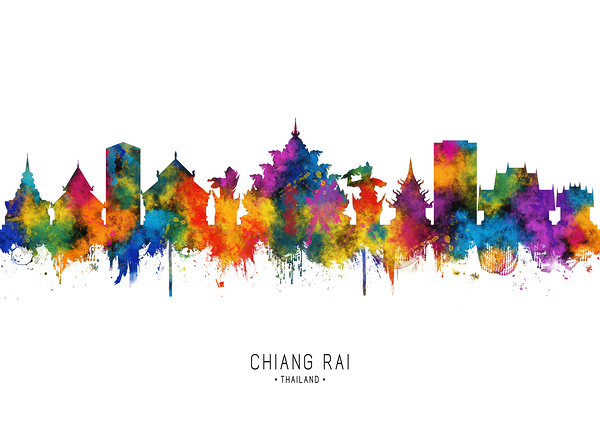 Chiang Rai Thailand Skyline Print