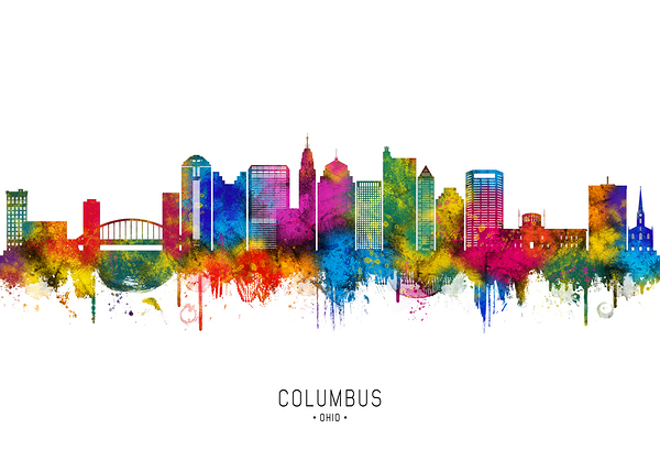 Columbus Ohio Skyline Print