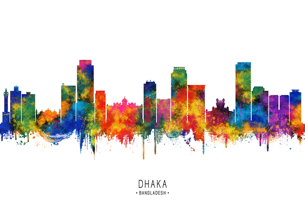 Dhaka Bangladesh Skyline Print